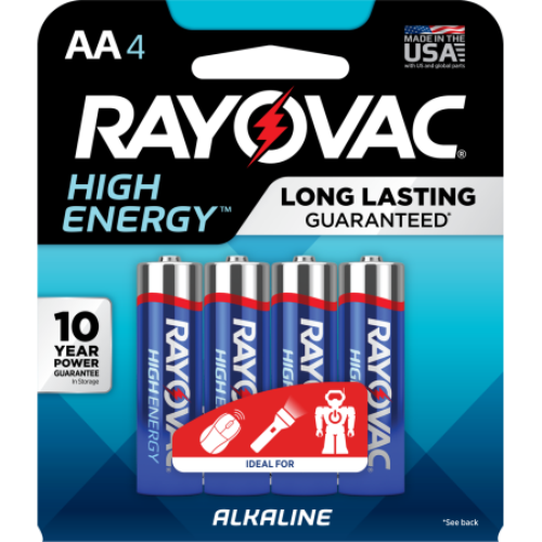 Double AA Alkaline 1.5V Battery 4-Pack