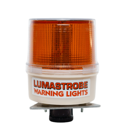 Red or Amber Solar Obstruction Light Dusk to Dawn with 3/4"Hub Mount #LSLX-18-A-CRM