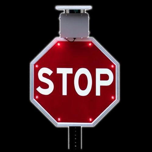 Solar LED Stop Sign 24"