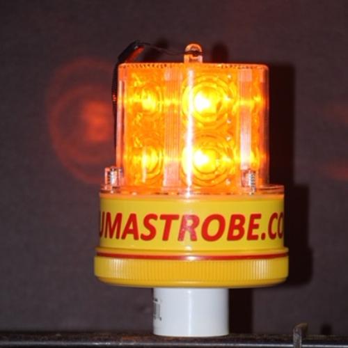 LED Strobe Warning Light w/ Socket Flange LX-18-SFM 1"