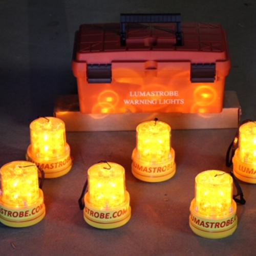 6 Pack LX-18 Strobe Warning Light Standard Magnetic Base