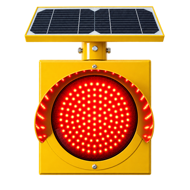Solar Powered LED Traffic Warning Light - SLX-129S-24HR