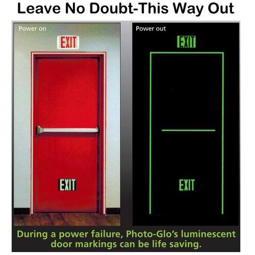 Glow In the Dark Exit Door Retrofit Kit