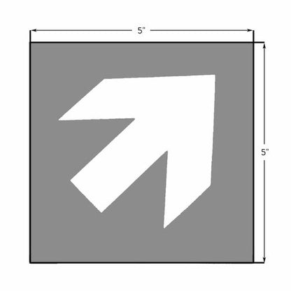 Photoluminescent Diagonal Arrow Directional Sign