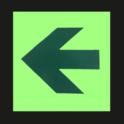 Photoluminescent Straight Arrow Directional Sign