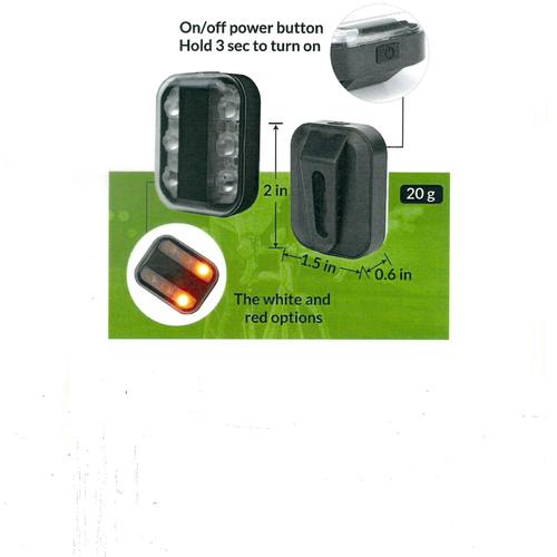 USB (TYPE-C) RECHARGEABLE CLIP ON PERSONAL SAFETY LIGHT MODEL PSL-USB