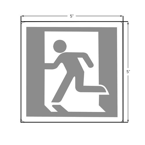 Photoluminescent Running Man Left Directional Sign